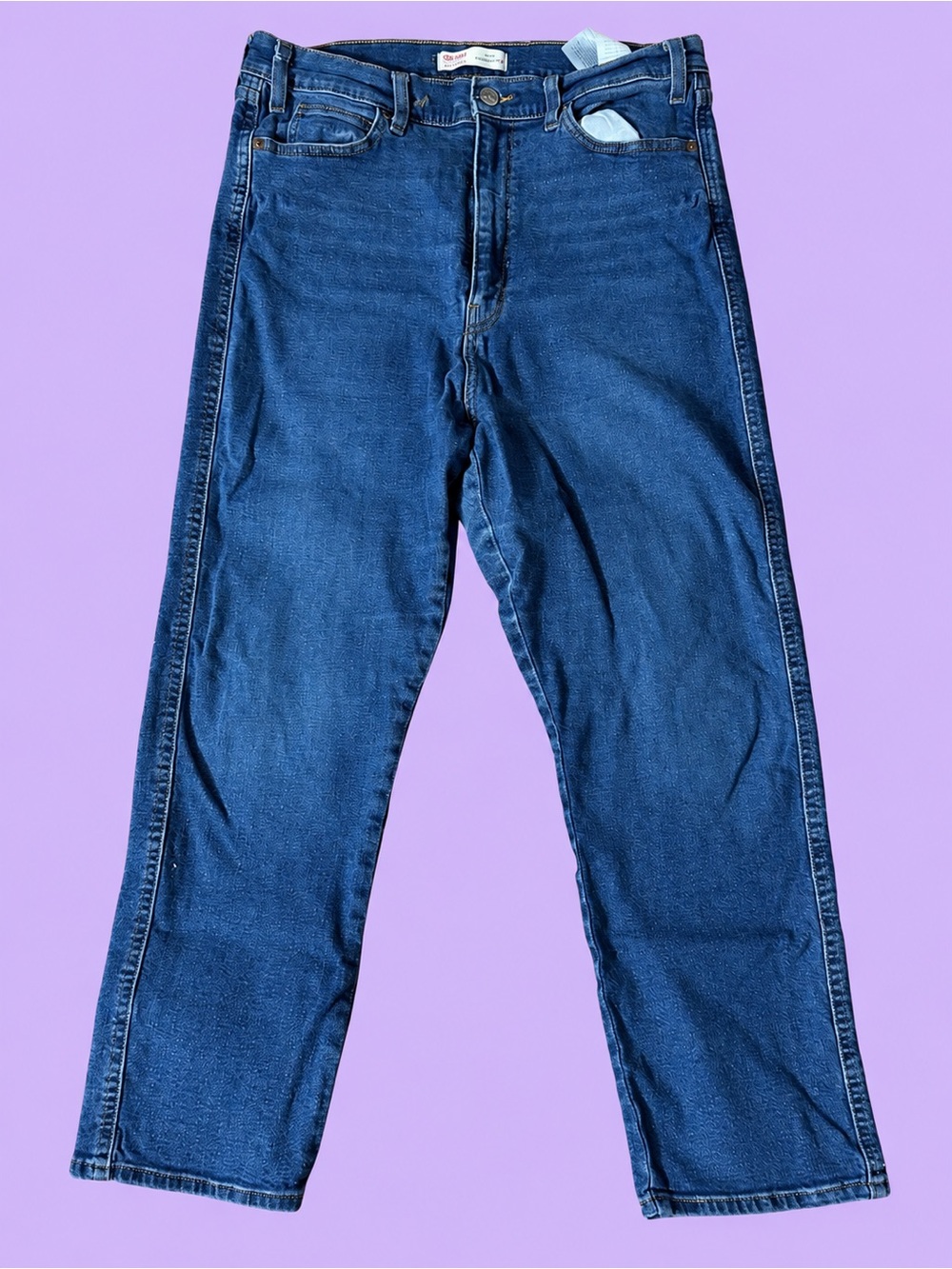 Classic Blue Denim Jeans - Straight Fit